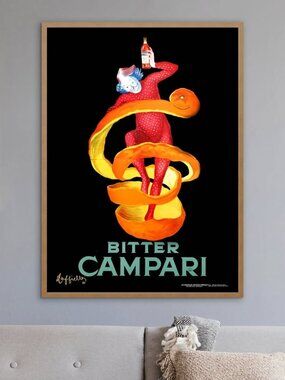 Bitter Campari Vintage Re-Print – Retro Bar Wall Art | Leonetto Cappiello 1921